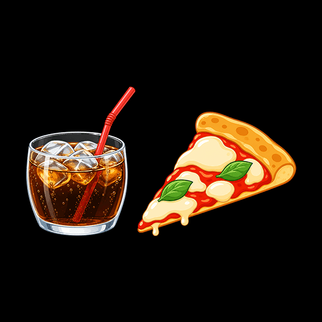ピザとコーラの画像2