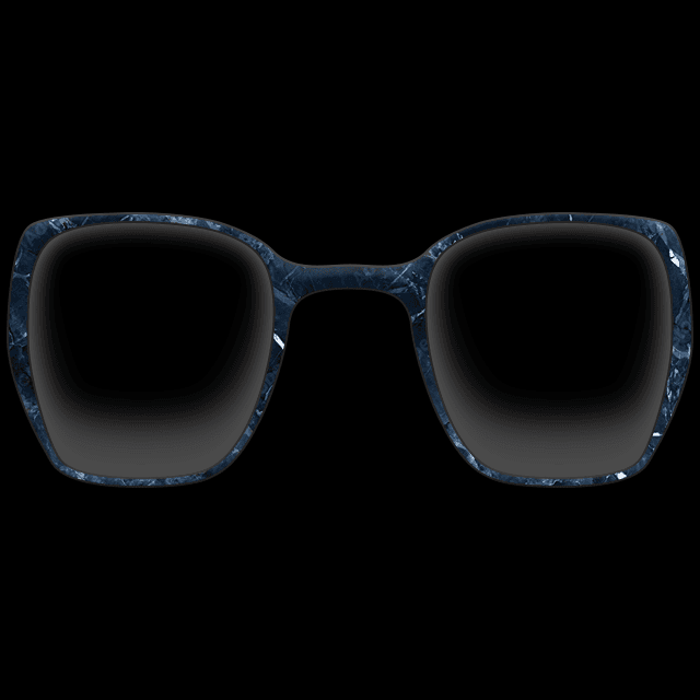 スクエアめがね（黒）の画像2