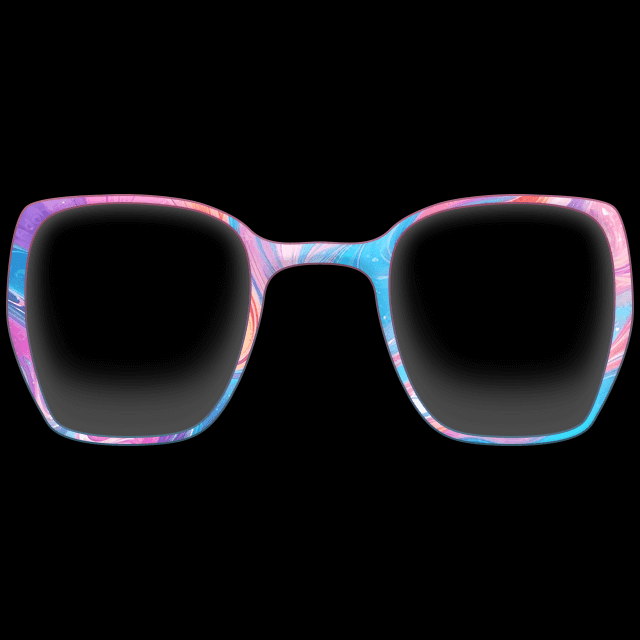 スクエアめがね（ピンク）の画像2