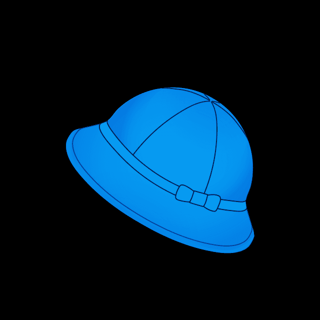スクール帽子（青）の画像2