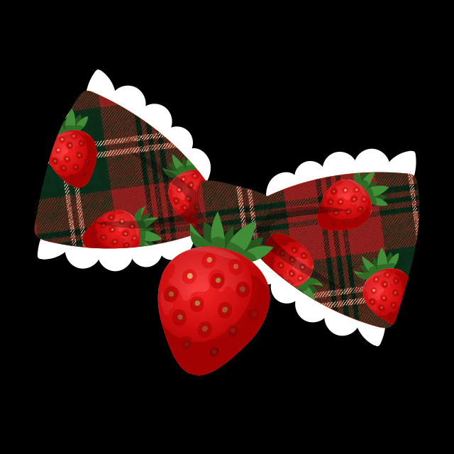 いちごとフリル付きリボンの画像2